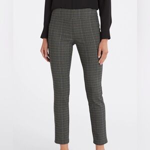 Tribal gray plaid trouser, elastic waist, size 16